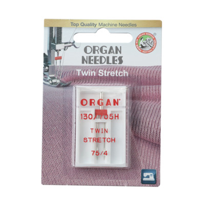 Иглы для БШМ ORGAN BL 130/705H Двойные Супер Стрейч №75/4 (уп.1шт) (0)